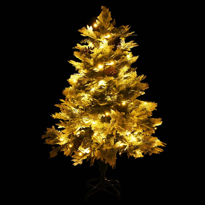 Load image into Gallery viewer, Vidaxl kerstboom met led en dennenappels 150 cm pvc en pe groen