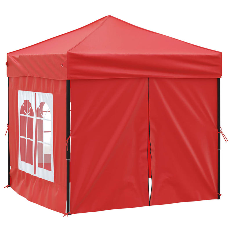 Load image into Gallery viewer, Vidaxl partytent inklapbaar met zijwanden 2x2 m rood