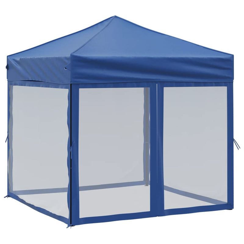 Load image into Gallery viewer, Vidaxl partytent inklapbaar met zijwanden 2x2 m blauw