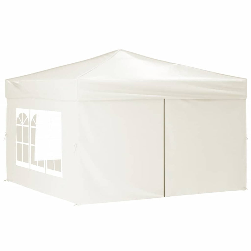 Load image into Gallery viewer, Vidaxl partytent inklapbaar met zijwanden 3x3 m crèmekleurig