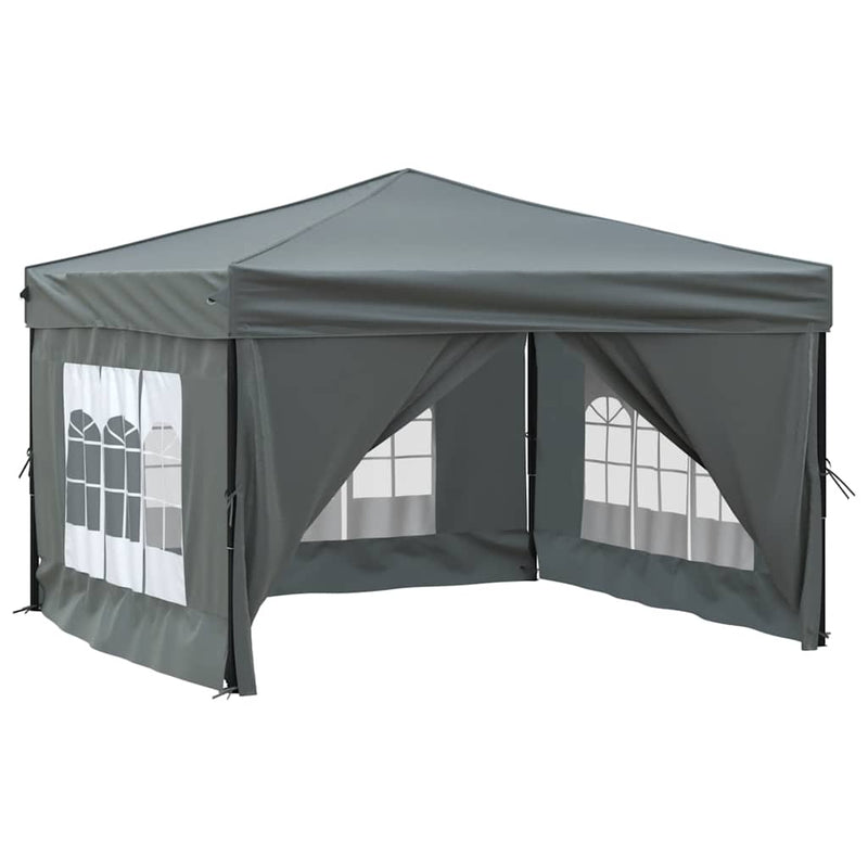 Load image into Gallery viewer, Vidaxl partytent inklapbaar met zijwanden 3x3 m antracietkleurig