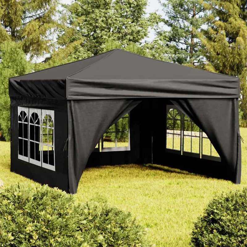Load image into Gallery viewer, Vidaxl partytent inklapbaar met zijwanden 3x3 m zwart
