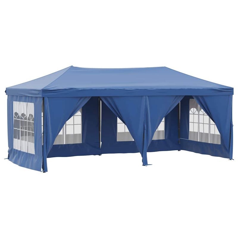 Load image into Gallery viewer, Vidaxl partytent inklapbaar met zijwanden 3x6 m blauw