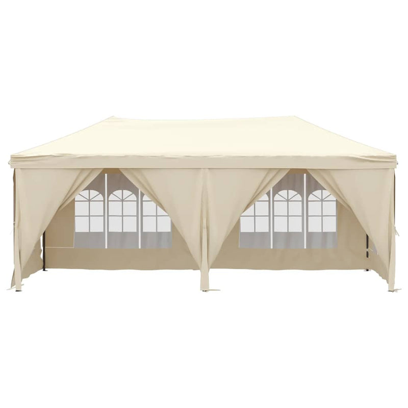 Load image into Gallery viewer, Vidaxl partytent inklapbaar met zijwanden 3x6 m crèmekleurig