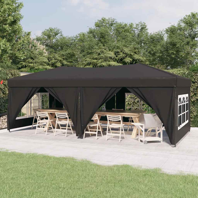 Load image into Gallery viewer, Vidaxl partytent inklapbaar met zijwanden 3x6 m antracietkleurig