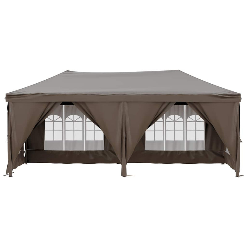 Load image into Gallery viewer, Vidaxl partytent inklapbaar met zijwanden 3x6 m taupe