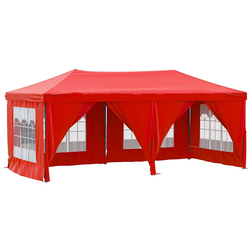 Load image into Gallery viewer, Vidaxl partytent inklapbaar met zijwanden 3x6 m rood
