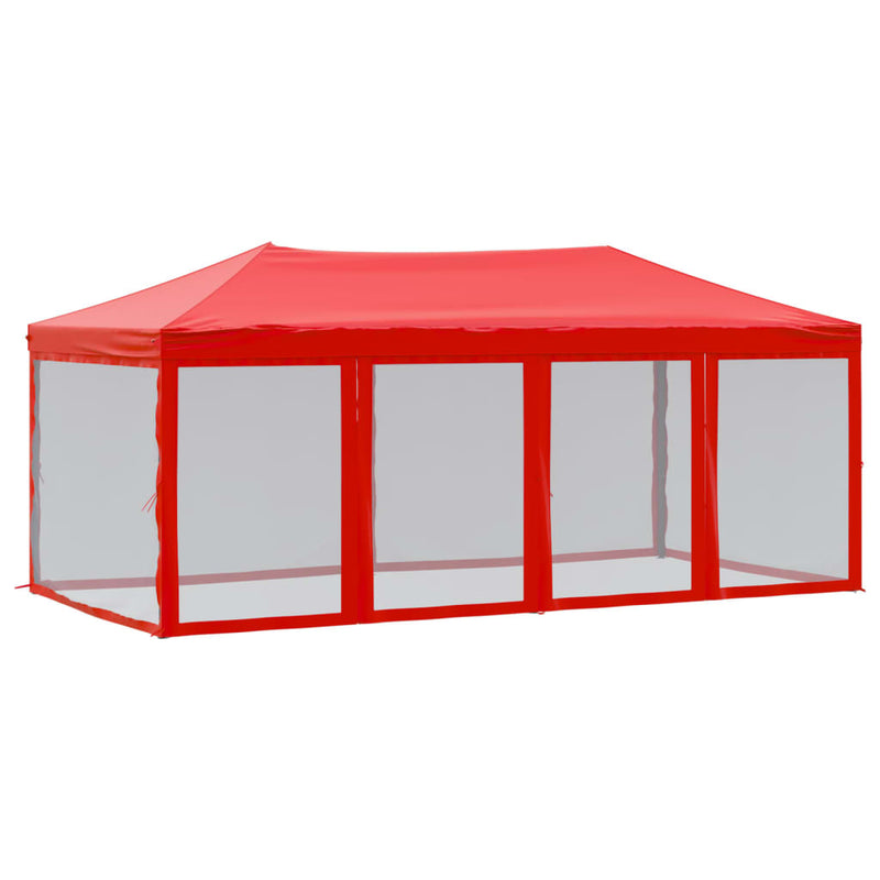 Load image into Gallery viewer, Vidaxl partytent inklapbaar met zijwanden 3x6 m rood