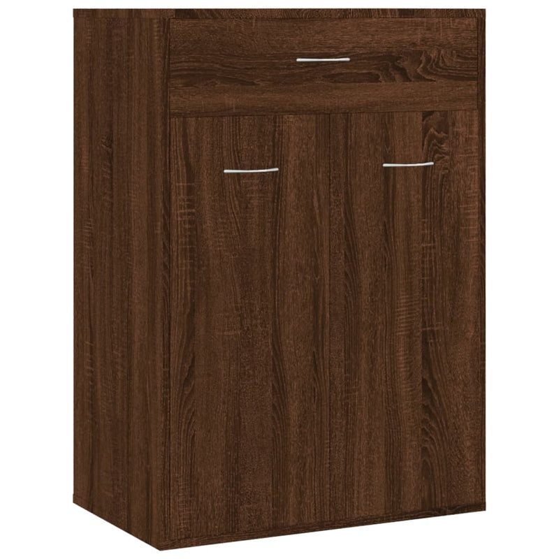 Load image into Gallery viewer, Vidaxl schoenenkast 60x35x84 cm bewerkt hout bruin eikenkleur