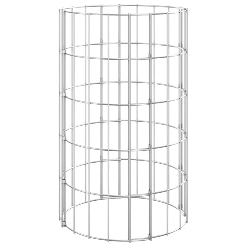 Afbeelding laden in galerijviewer, Vidaxl gabion paal rond ø30x50 cm gegalvaniseerd staal