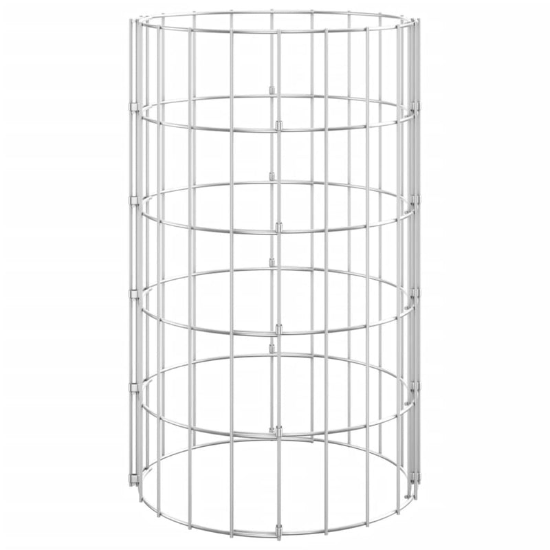 Afbeelding laden in galerijviewer, Vidaxl gabion paal rond ø30x50 cm gegalvaniseerd staal
