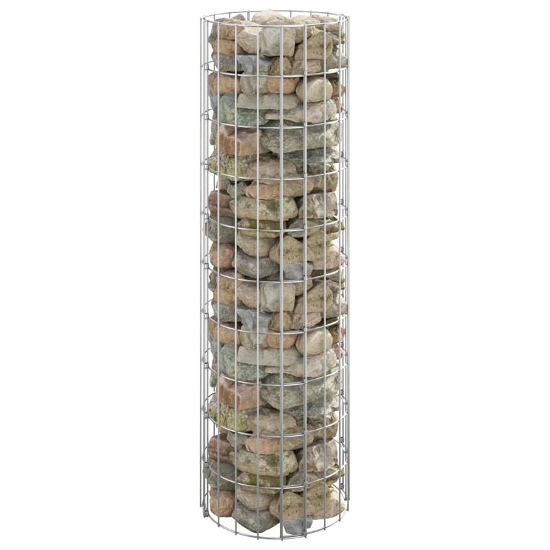 Load image into Gallery viewer, Vidaxl gabion paal rond ø30x100 cm gegalvaniseerd staal