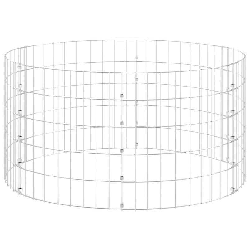 Load image into Gallery viewer, Vidaxl gabion paal rond ø100x50 cm gegalvaniseerd staal