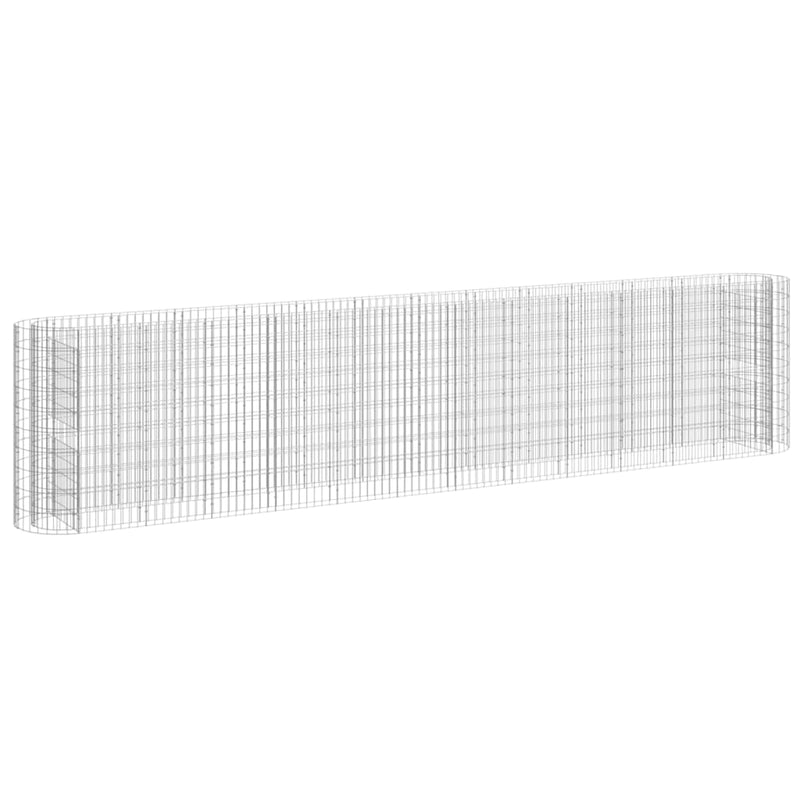 Load image into Gallery viewer, VidaXL Gabion plantenbak verhoogd 470x50x100 cm gegalvaniseerd ijzer