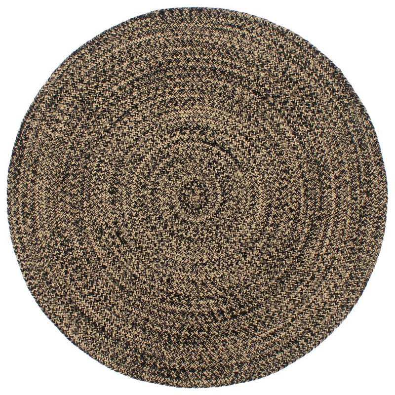 Load image into Gallery viewer, Vidaxl vloerkleed handgemaakt 180 cm jute zwart en bruin