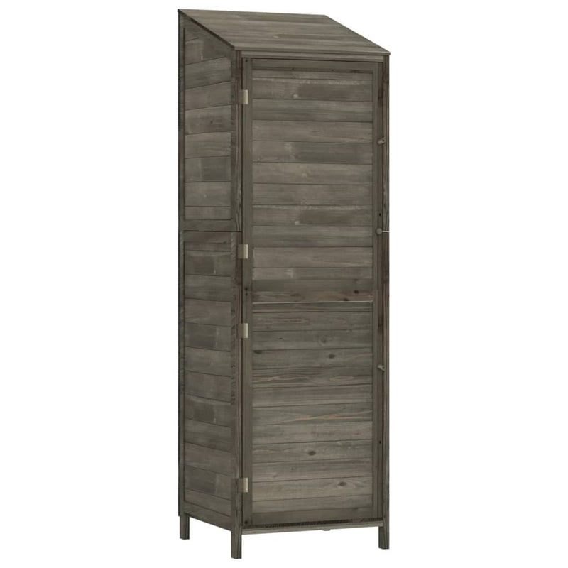 Load image into Gallery viewer, Vidaxl tuinschuur 55x52x174,5 cm massief vurenhout antracietkleurig