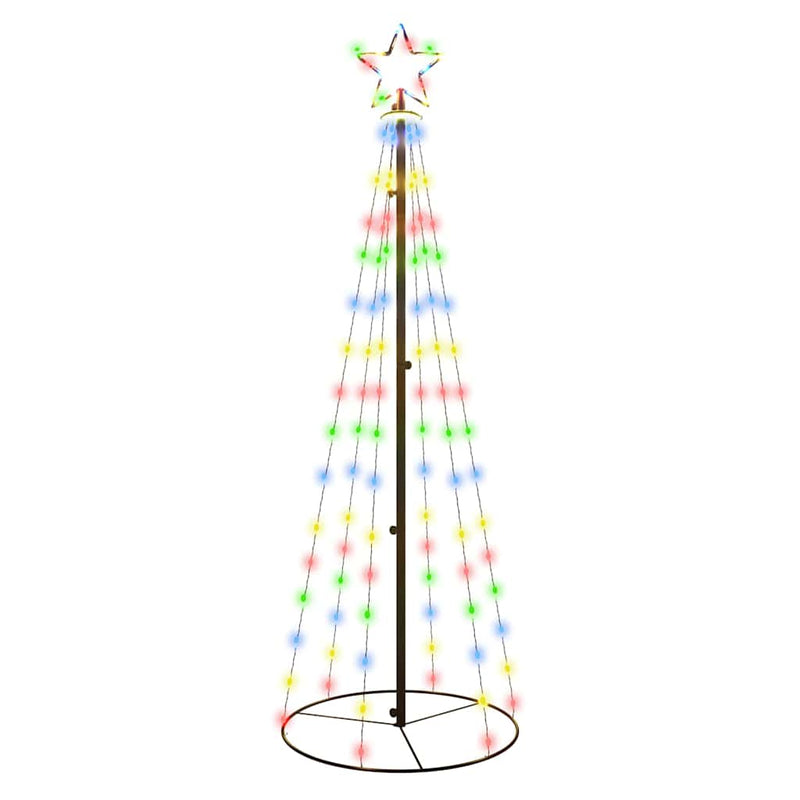 Load image into Gallery viewer, Vidaxl kegelkerstboom 108 led's 70x180 cm meerkleurig