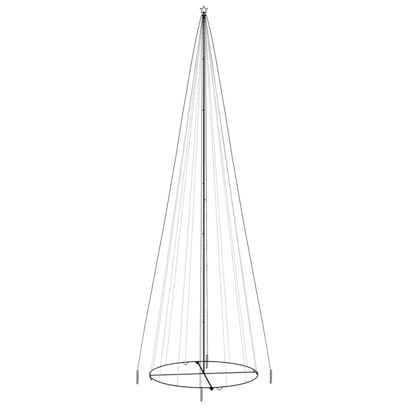 Load image into Gallery viewer, Vidaxl kegelkerstboom 1134 led's koudwit 230x800 cm