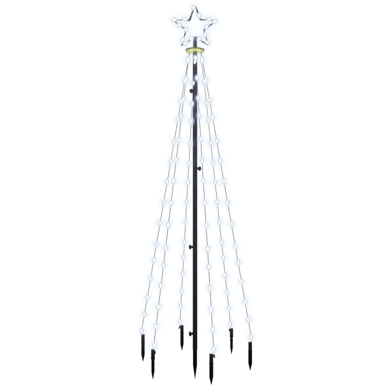 Load image into Gallery viewer, VidaXL Kerstboom met grondpin 108 LED's koudwit 180 cm