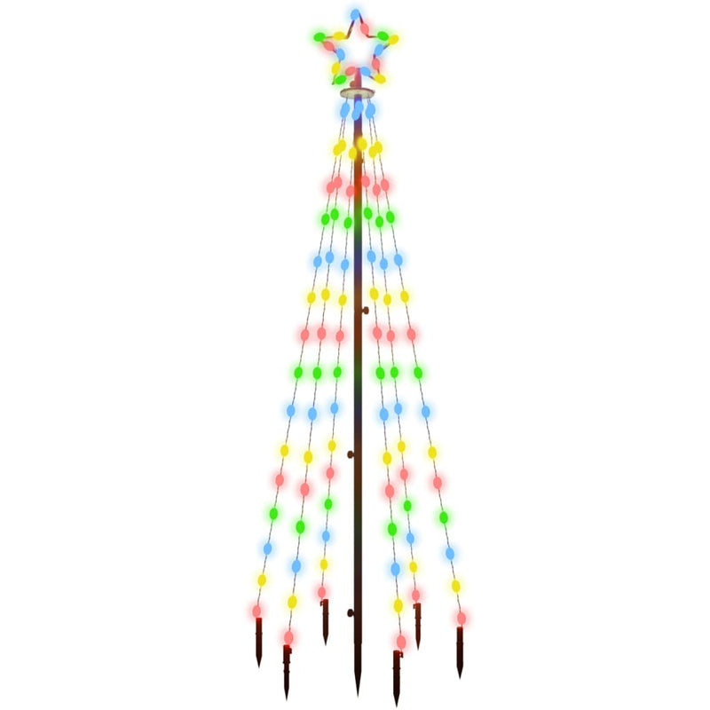 Load image into Gallery viewer, Vidaxl kerstboom met grondpin 108 led's meerkleurig 180 cm