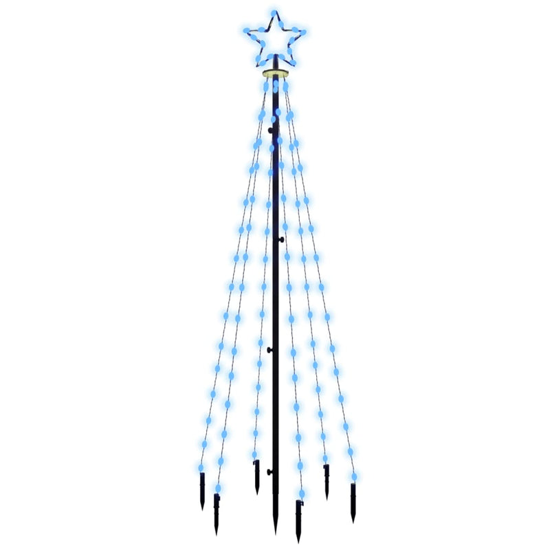 Load image into Gallery viewer, Vidaxl kerstboom met grondpin 108 led's blauw 180 cm