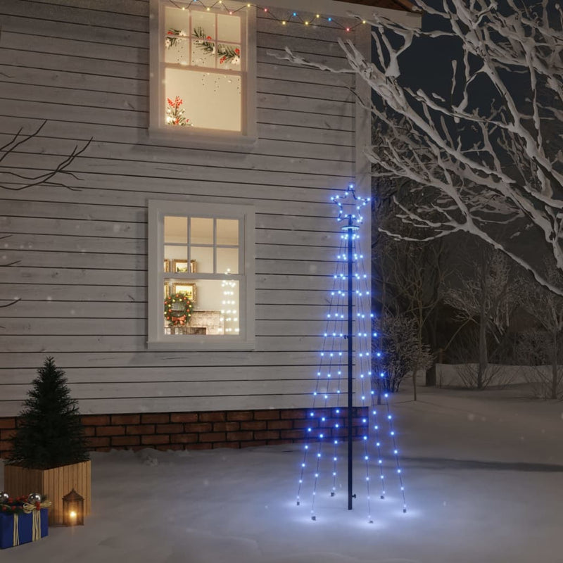 Load image into Gallery viewer, Vidaxl kerstboom met grondpin 108 led's blauw 180 cm