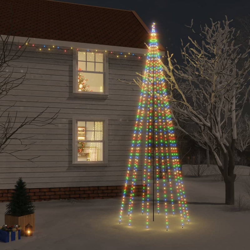Load image into Gallery viewer, Vidaxl kerstboom met grondpin 732 led's meerkleurig 500 cm