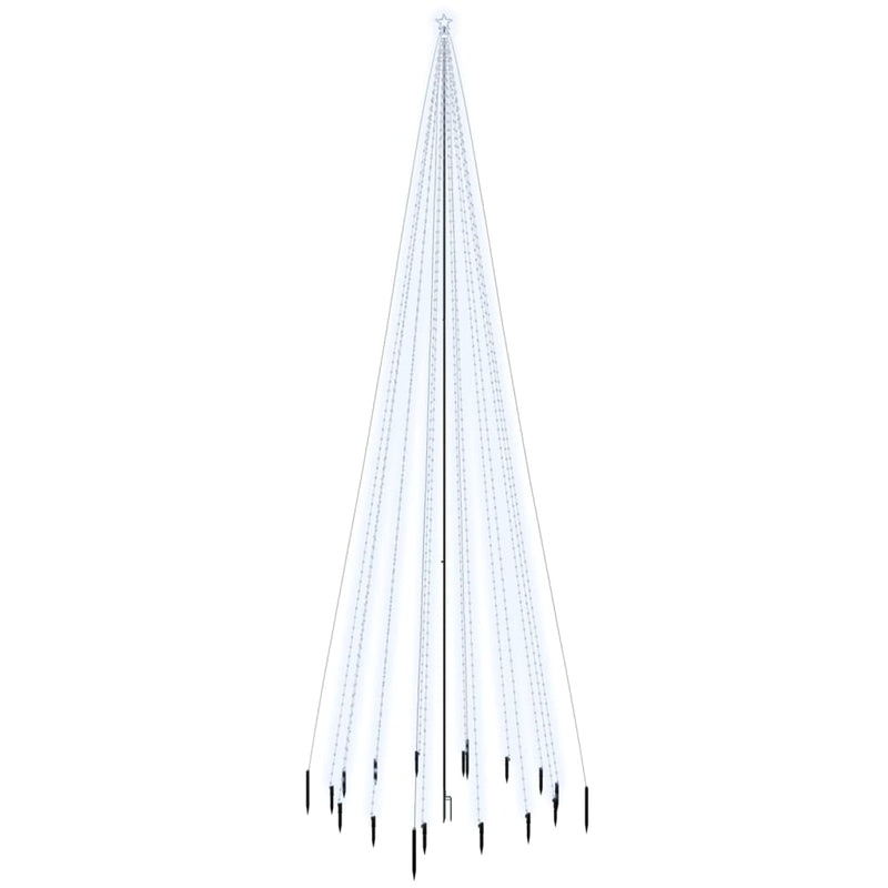 Load image into Gallery viewer, VidaXL Kerstboom met grondpin 1134 LED's koudwit 800 cm