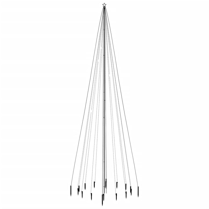 Load image into Gallery viewer, VidaXL Kerstboom met grondpin 1134 LED's koudwit 800 cm