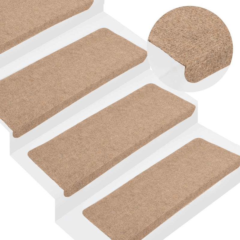 Load image into Gallery viewer, Vidaxl trapmatten zelfklevend 15 st 65x24,5x3,5 cm beige