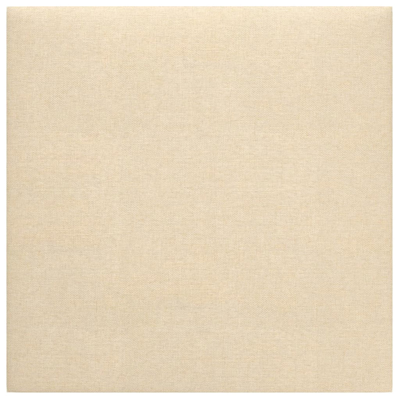 Load image into Gallery viewer, Vidaxl wandpanelen 12 st 1,08 m² 30x30 cm stof crèmekleurig