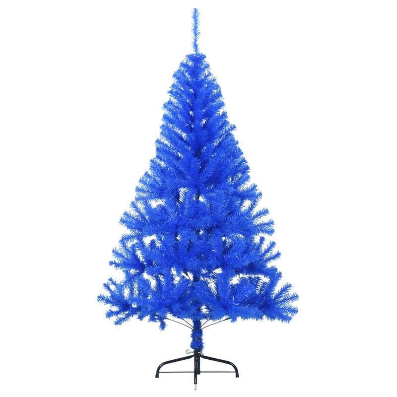 Load image into Gallery viewer, Vidaxl kunstkerstboom met standaard half 150 cm pvc blauw
