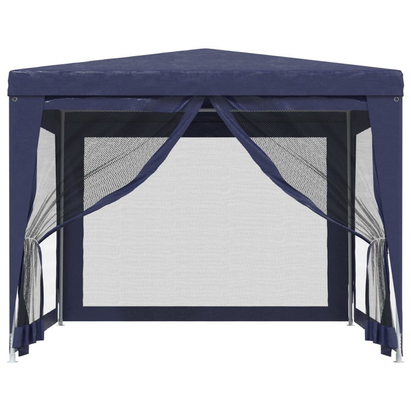 Load image into Gallery viewer, Vidaxl partytent met 4 mesh zijwanden 3x3 m hdpe blauw
