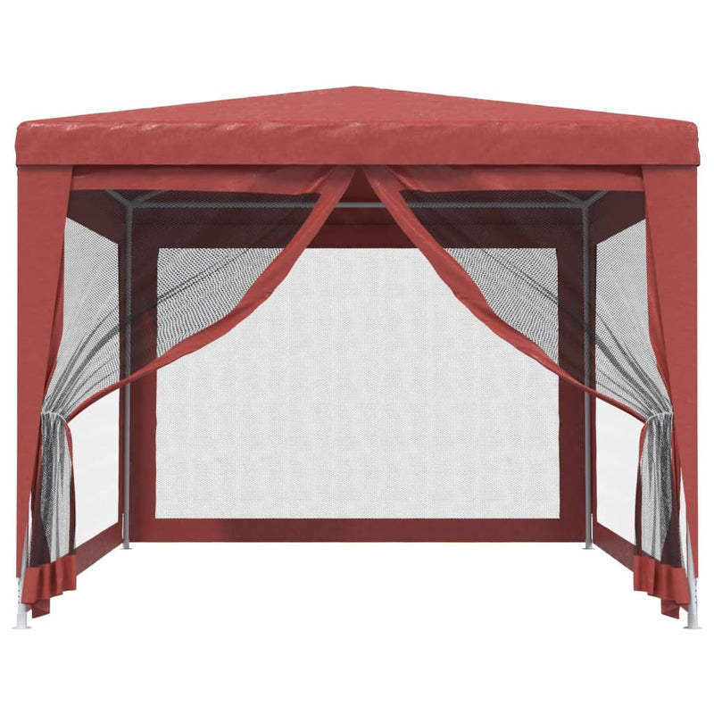Load image into Gallery viewer, Vidaxl partytent met 4 mesh zijwanden 3x4 m hdpe rood