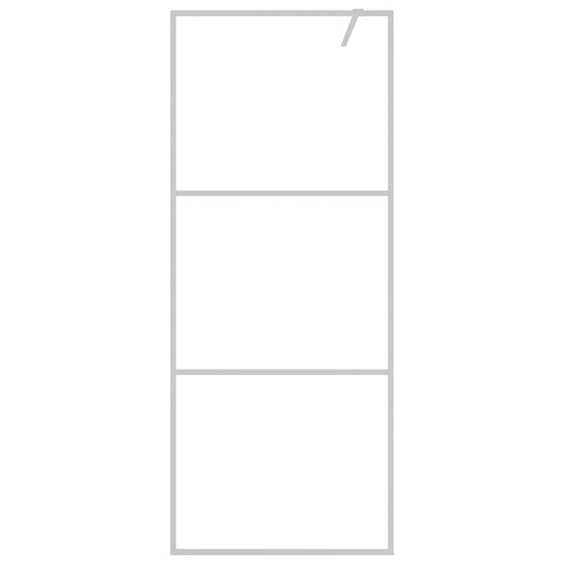 Load image into Gallery viewer, Vidaxl inloopdouchewand 80x195 cm transparant esg-glas zilverkleurig