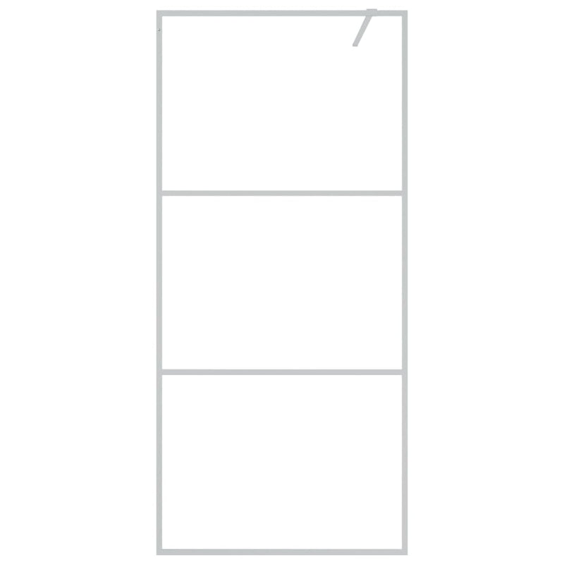 Load image into Gallery viewer, Vidaxl inloopdouchewand 90x195 cm transparant esg-glas zilverkleurig