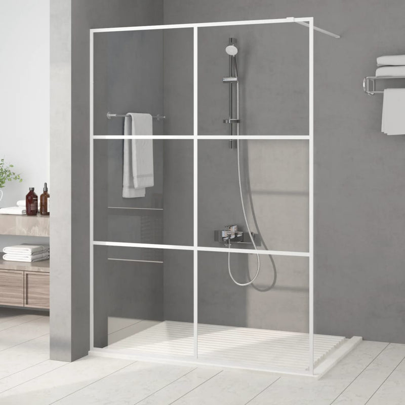 Load image into Gallery viewer, VidaXL Inloopdouchewand 140x195 cm transparant ESG-glas wit