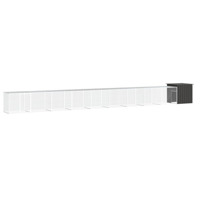 Load image into Gallery viewer, VidaXL Kippenhok 1000x91x100 cm gegalvaniseerd staal antracietkleurig