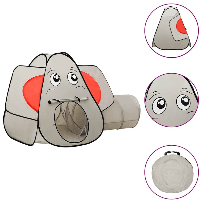 Load image into Gallery viewer, Vidaxl kinderspeeltent met 250 ballen olifant 174x86x101 cm grijs