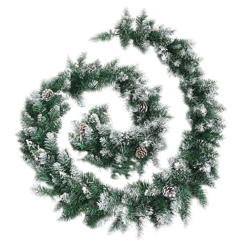 Load image into Gallery viewer, Vidaxl kerstslinger met led-lampjes 2,7 m pvc groen