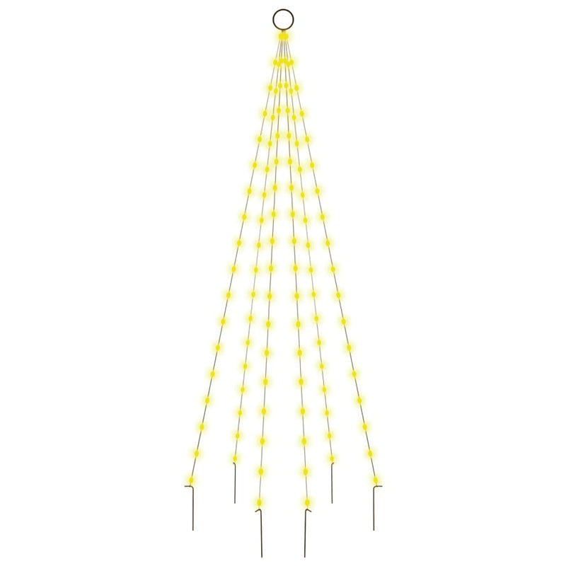 Load image into Gallery viewer, Vidaxl vlaggenmast kerstboom 108 led's warmwit 180 cm