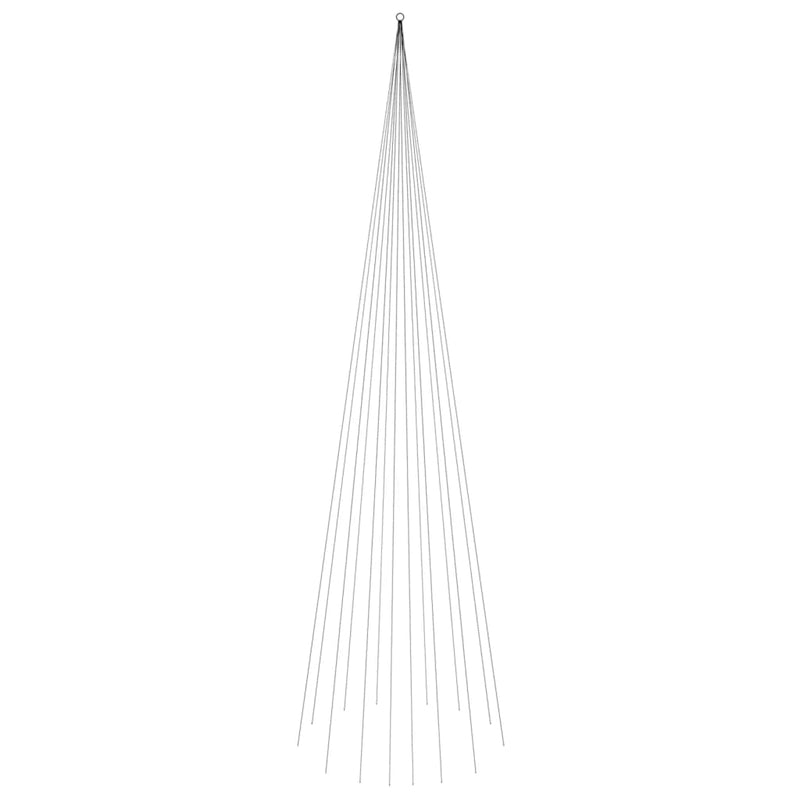 Afbeelding laden in galerijviewer, Vidaxl vlaggenmast kerstboom 1134 led's warmwit 800 cm