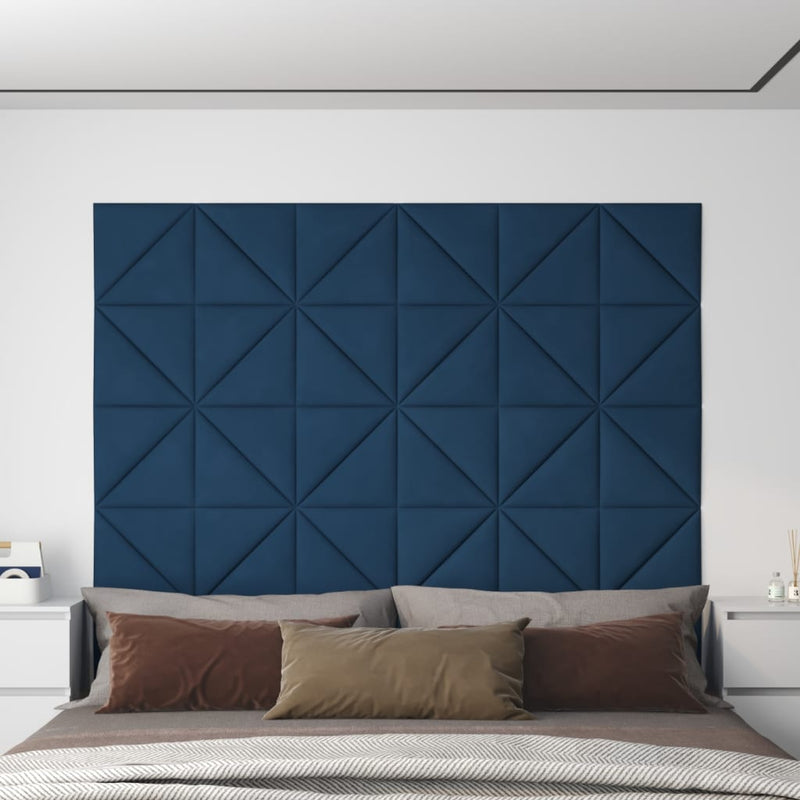 Load image into Gallery viewer, VidaXL Wandpanelen 12 st 0,54 m² 30x30 cm fluweel blauw