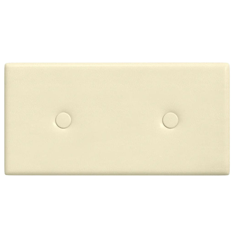 Load image into Gallery viewer, Vidaxl wandpanelen 12 st 0,54 m² 30x15 cm kunstleer crèmekleurig