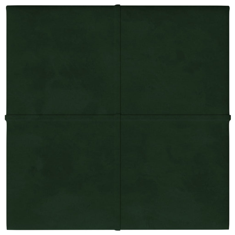 Load image into Gallery viewer, VidaXL Wandpanelen 12 st 1,08 m² 30x30 cm fluweel donkergroen