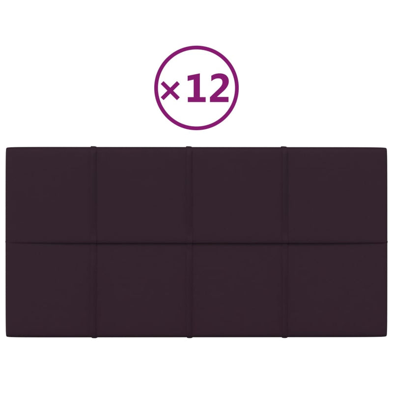 Load image into Gallery viewer, VidaXL Wandpanelen 12 st 2,16 m² 60x30 cm stof paars