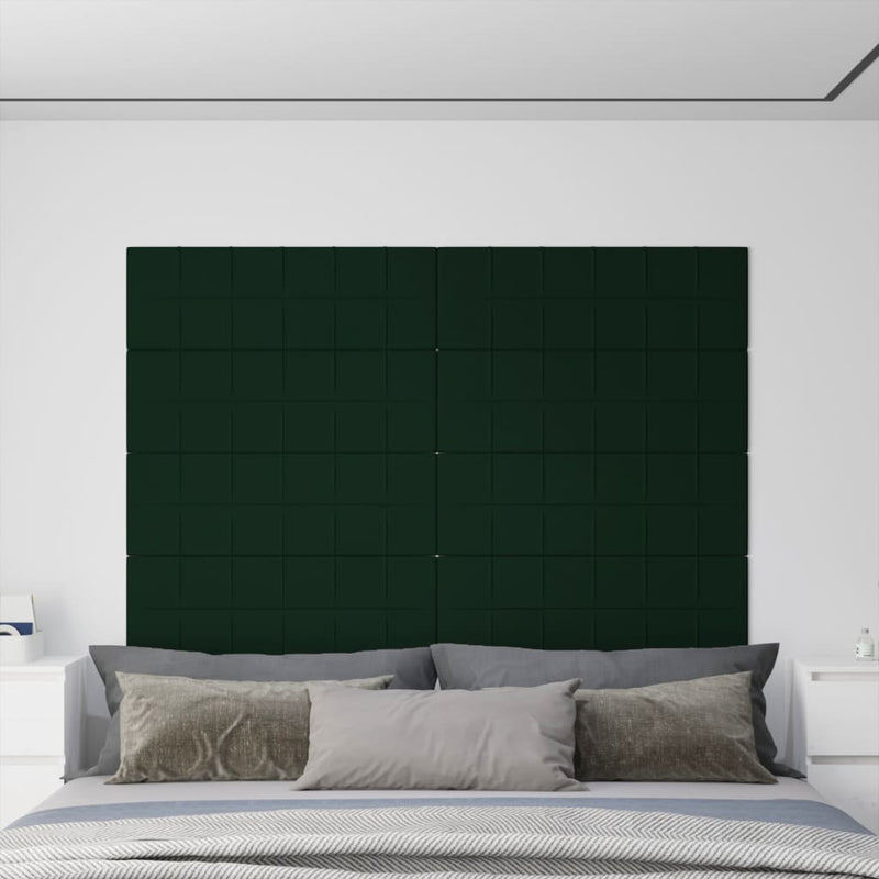 Load image into Gallery viewer, VidaXL Wandpanelen 12 st 3,24 m² 90x30 cm fluweel donkergroen
