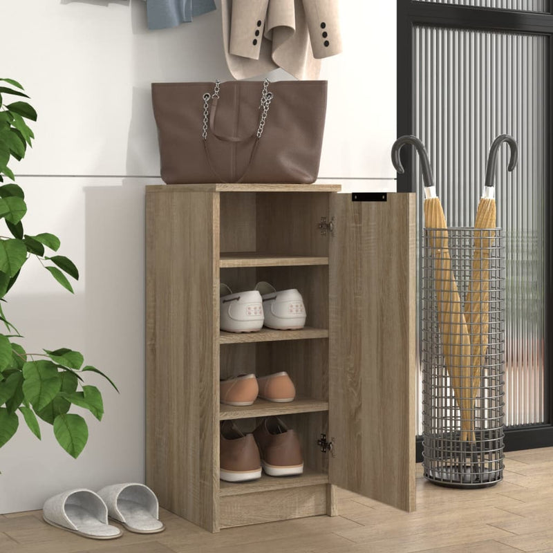 Load image into Gallery viewer, Vidaxl schoenenkast 30x35x70 cm bewerkt hout sonoma eikenkleurig