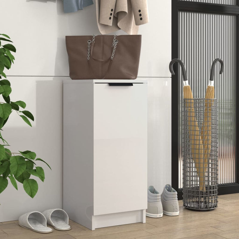 Load image into Gallery viewer, VidaXL Schoenenkast 30x35x70 cm bewerkt hout hoogglans wit