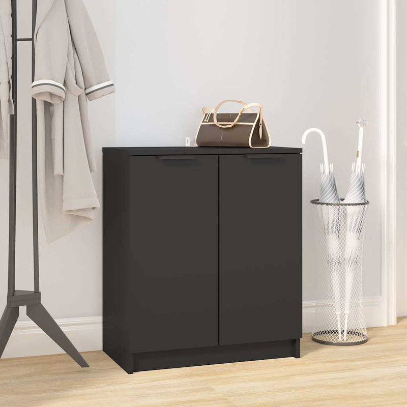 Load image into Gallery viewer, Vidaxl schoenenkast 59x35x70 cm bewerkt hout zwart
